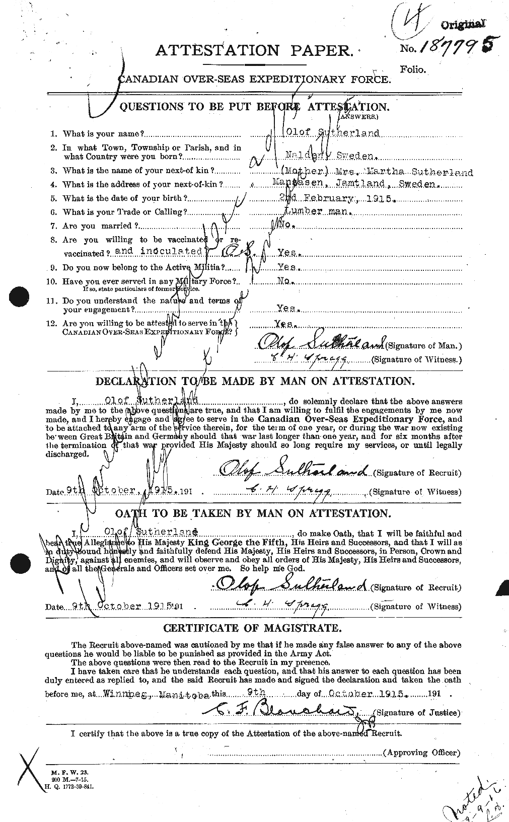 Personnel Records of the First World War - CEF 126830a