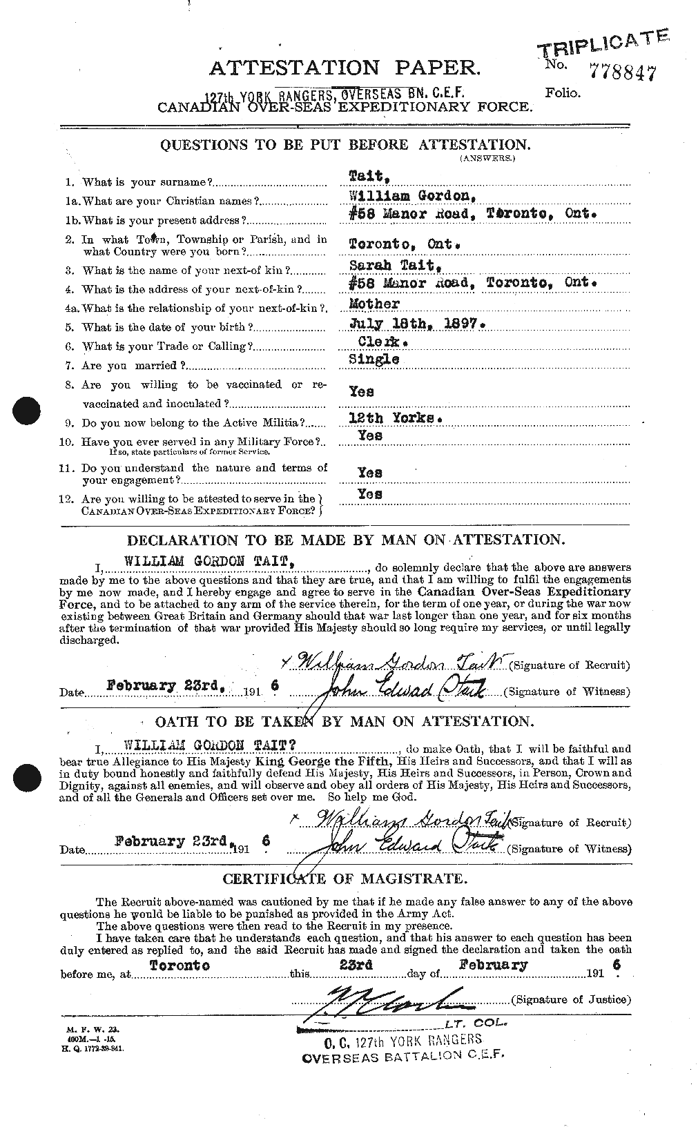 Personnel Records of the First World War - CEF 126976a