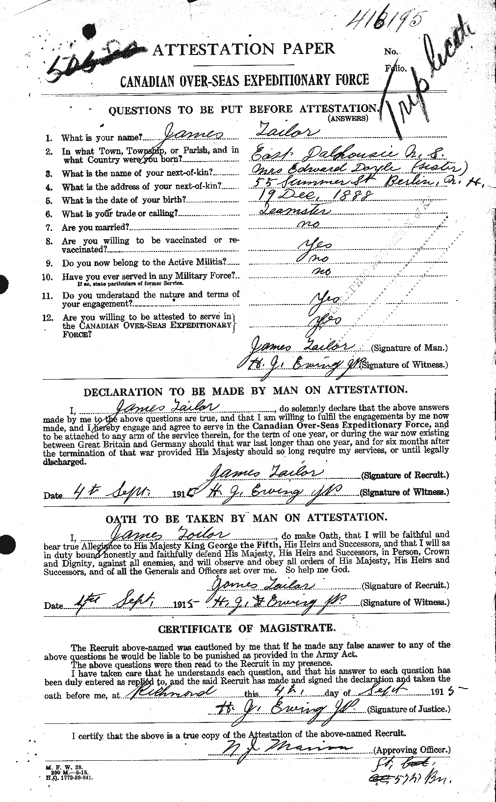 Personnel Records of the First World War - CEF 127181a