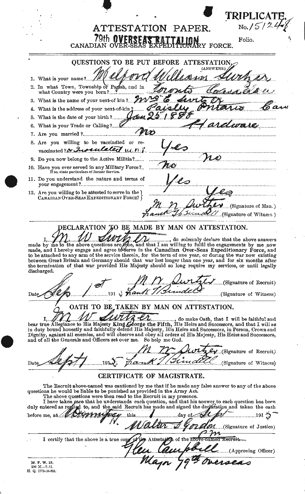 Personnel Records of the First World War - CEF 127388a