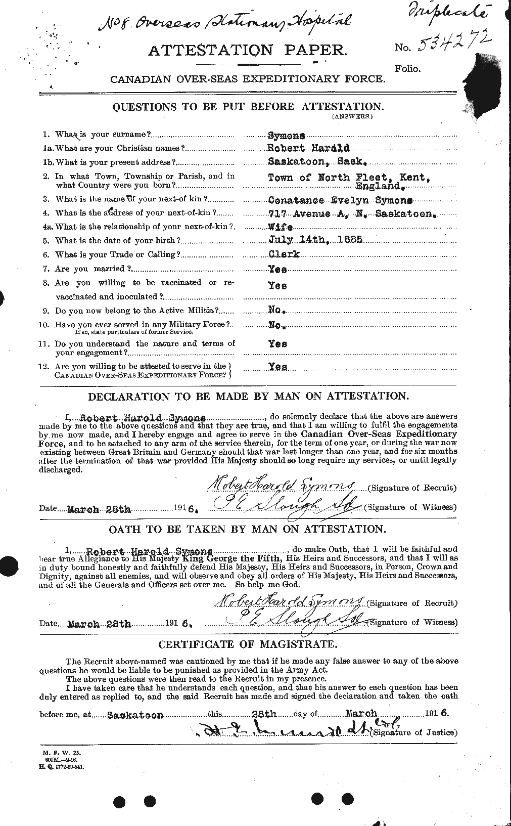 Personnel Records of the First World War - CEF 129026a