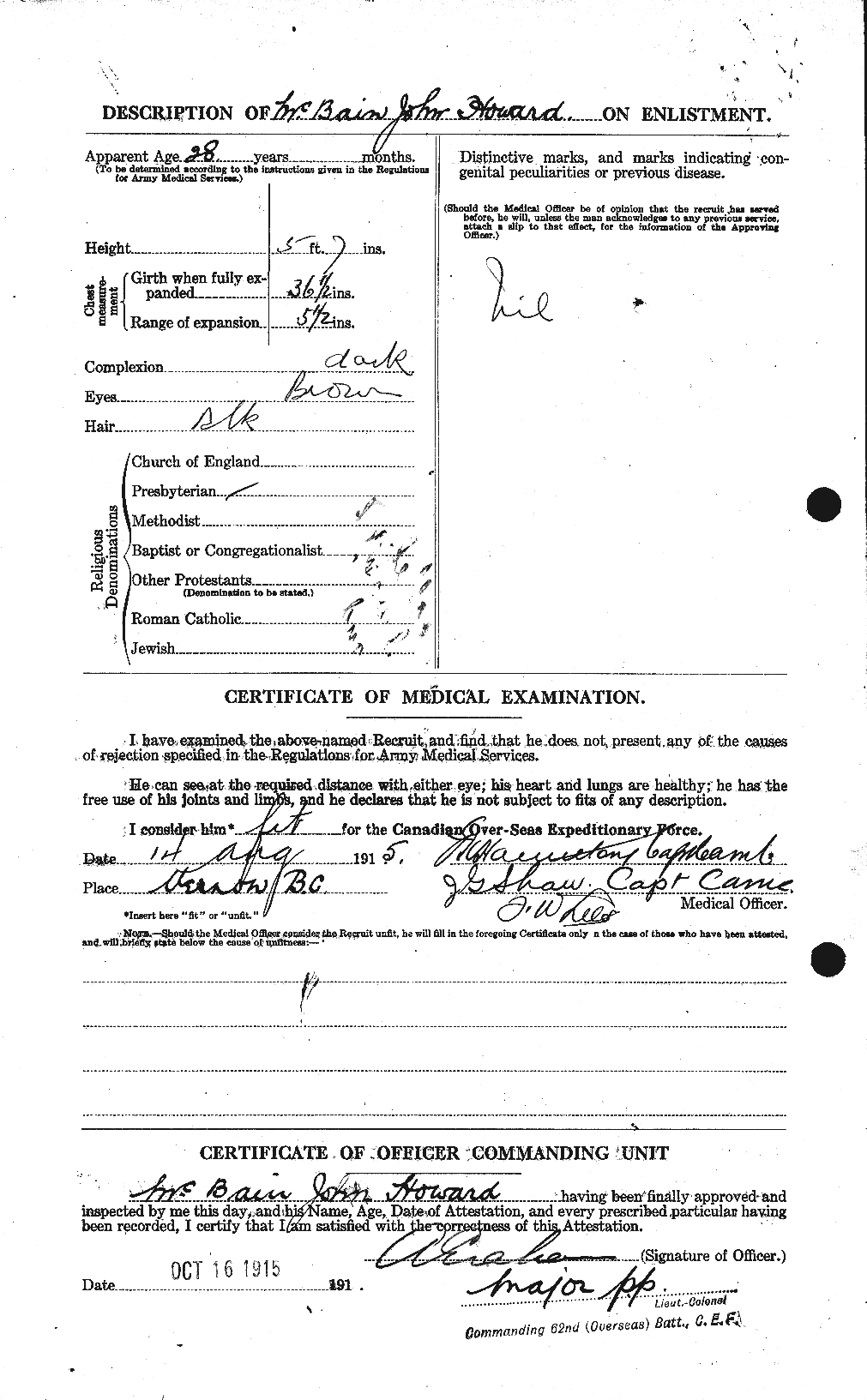 Personnel Records of the First World War - CEF 129801b