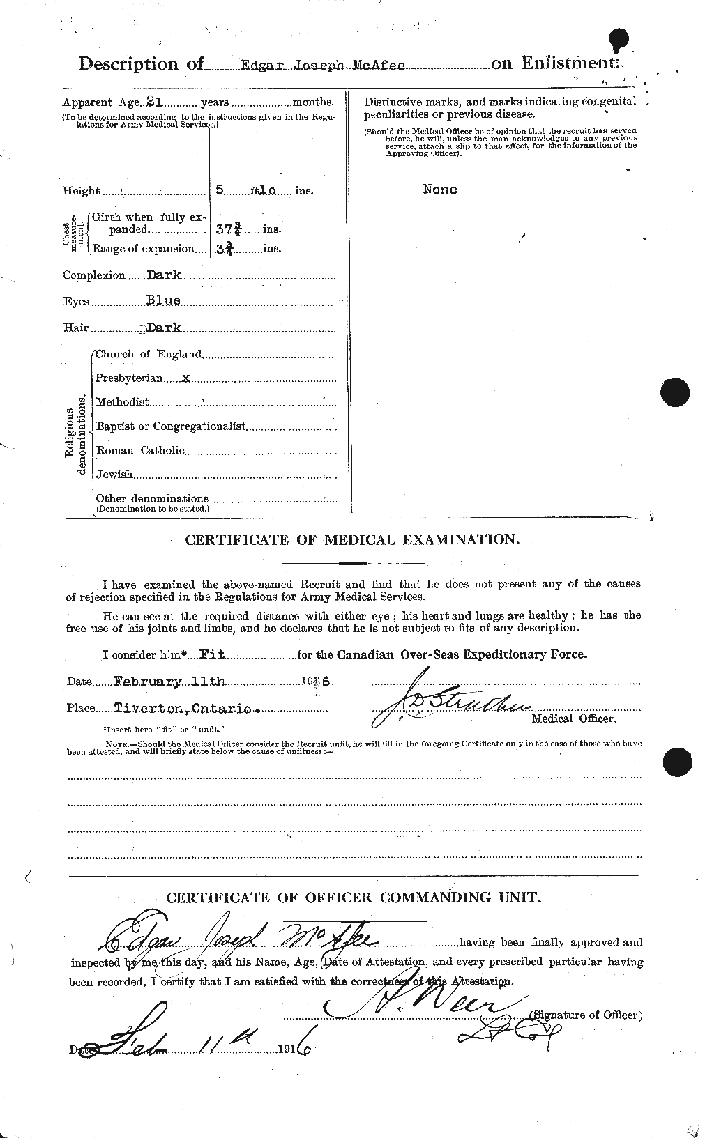 Personnel Records of the First World War - CEF 130198b