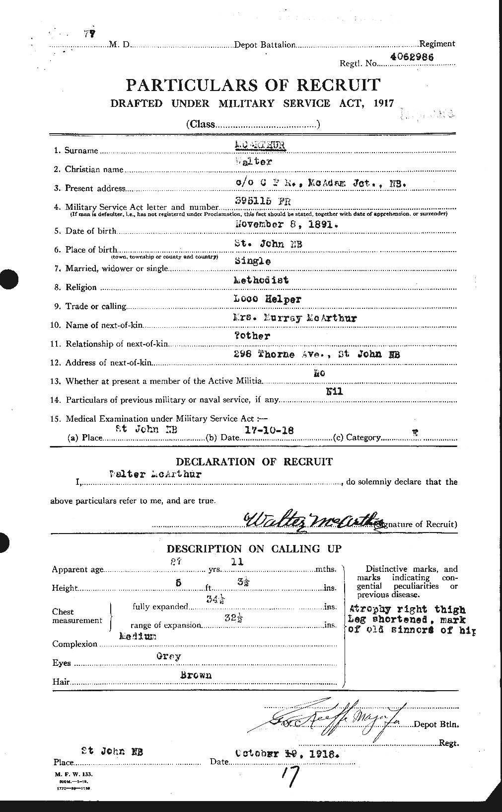 Personnel Records of the First World War - CEF 130631a