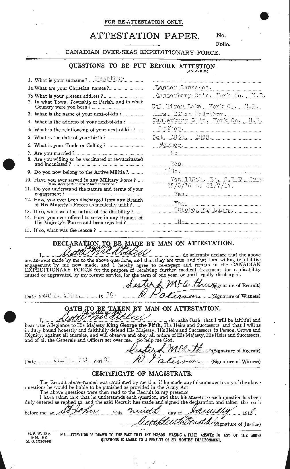 Personnel Records of the First World War - CEF 130702a