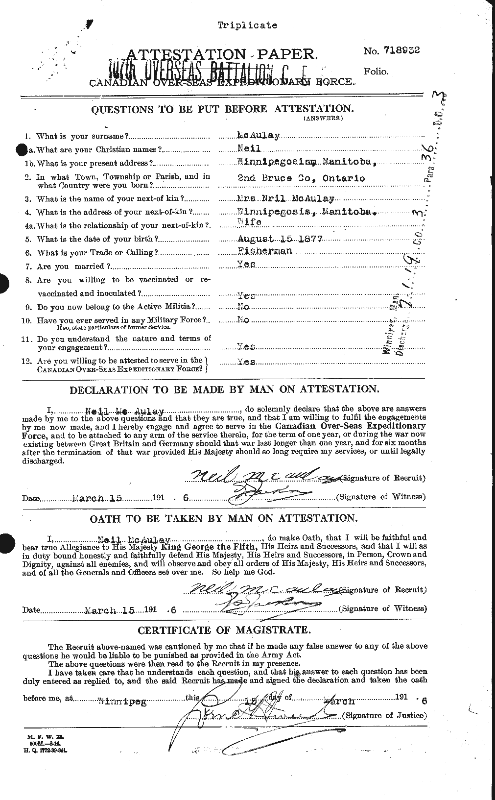 Personnel Records of the First World War - CEF 130753a