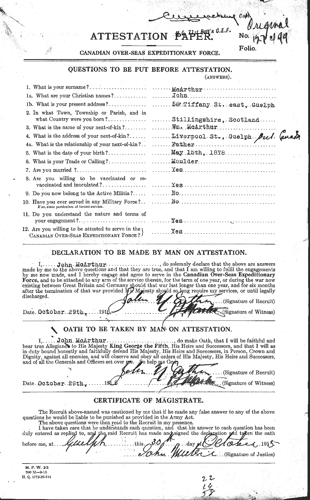 Personnel Records of the First World War - CEF 130847a