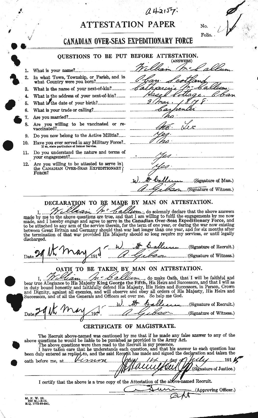 Personnel Records of the First World War - CEF 131428a