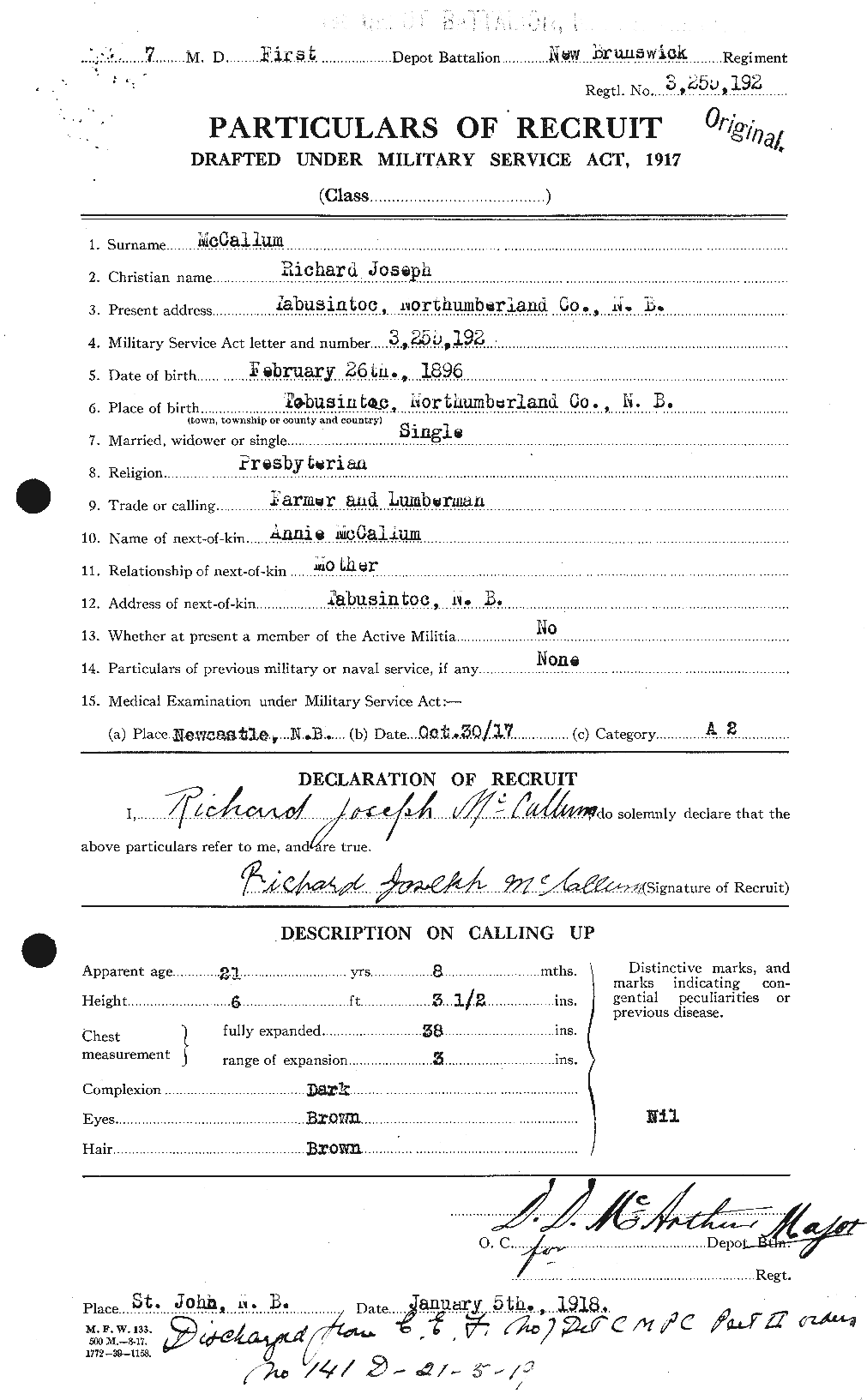 Personnel Records of the First World War - CEF 131464a