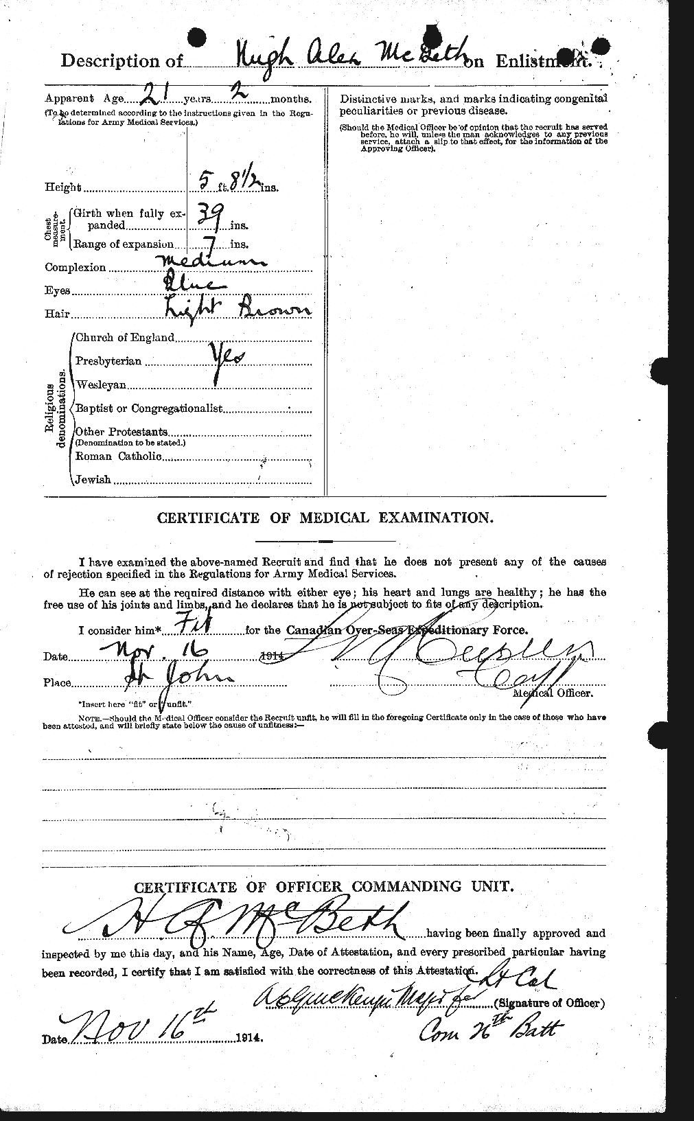 Personnel Records of the First World War - CEF 132119b