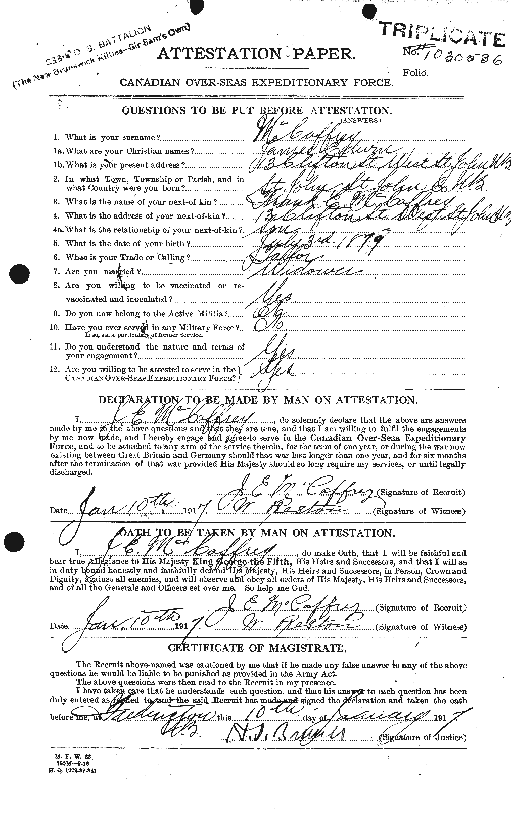 Personnel Records of the First World War - CEF 132137a
