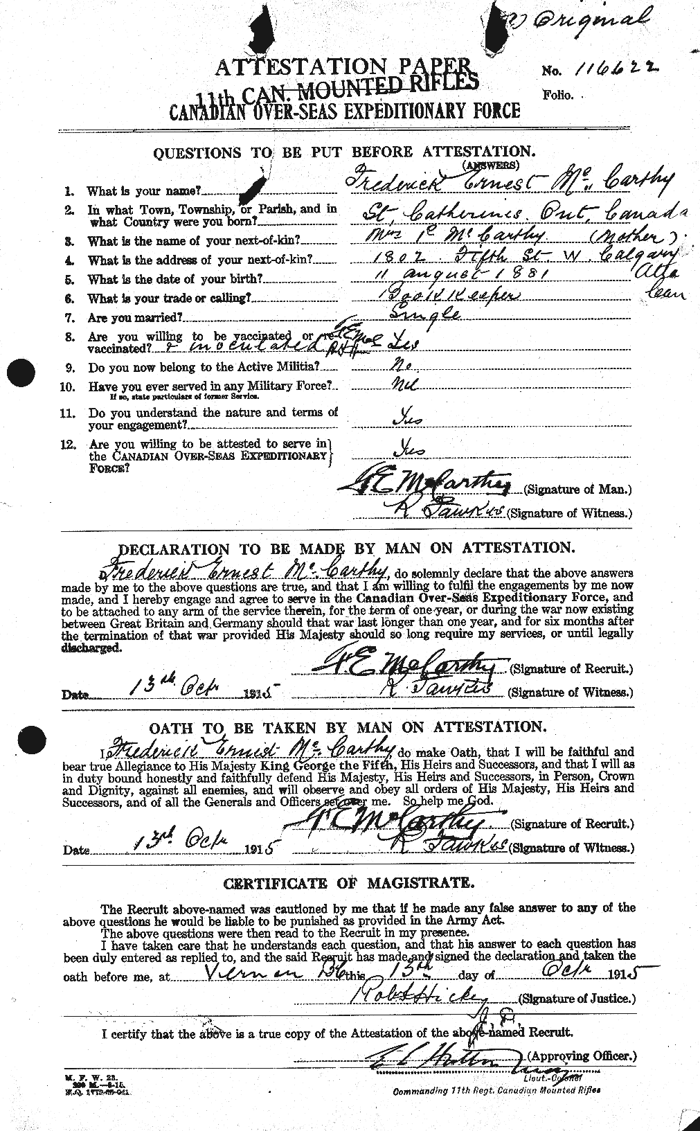 Personnel Records of the First World War - CEF 132234a
