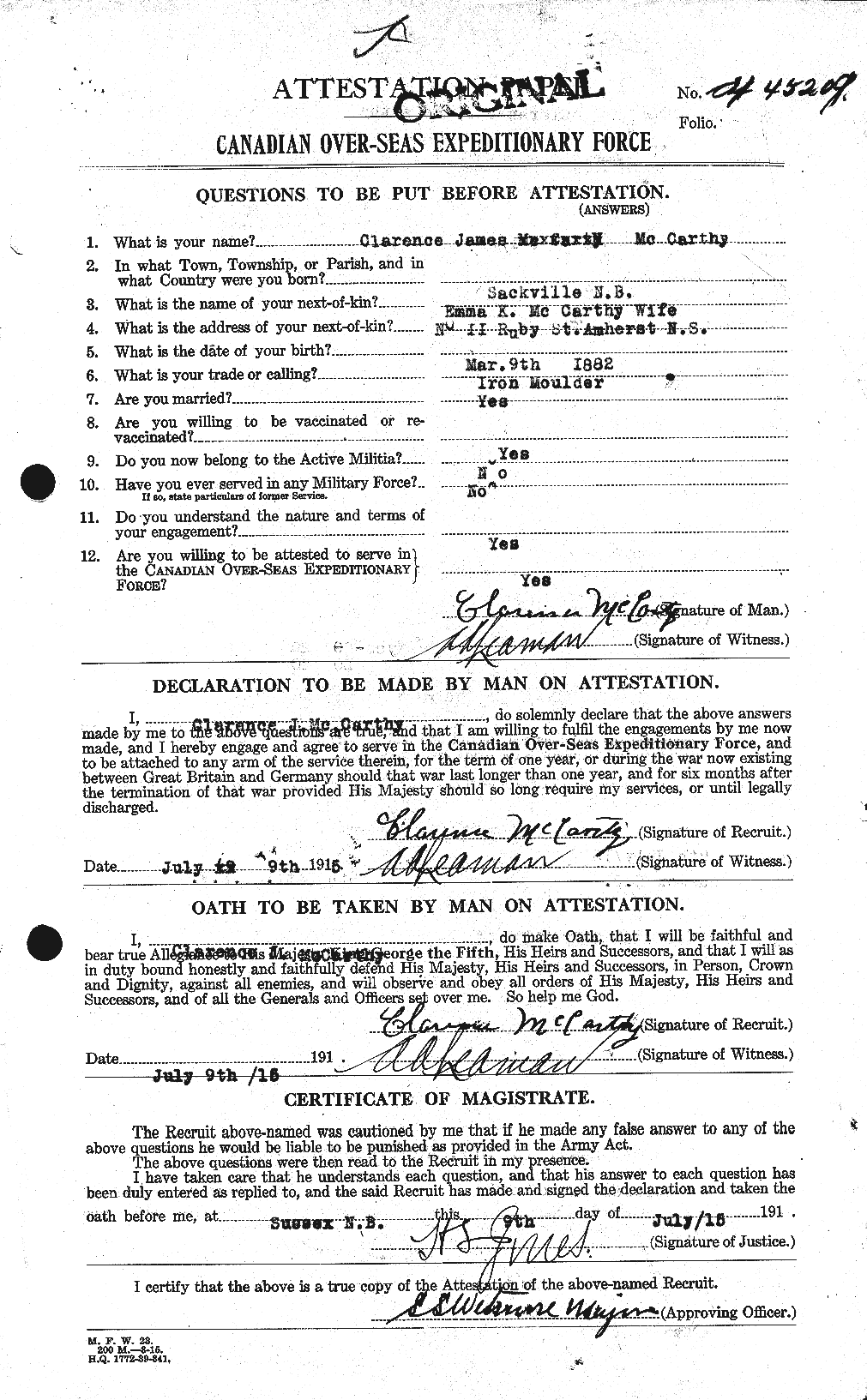 Personnel Records of the First World War - CEF 132302a