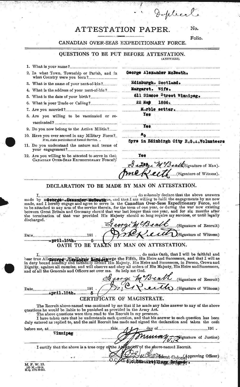 Personnel Records of the First World War - CEF 132386a