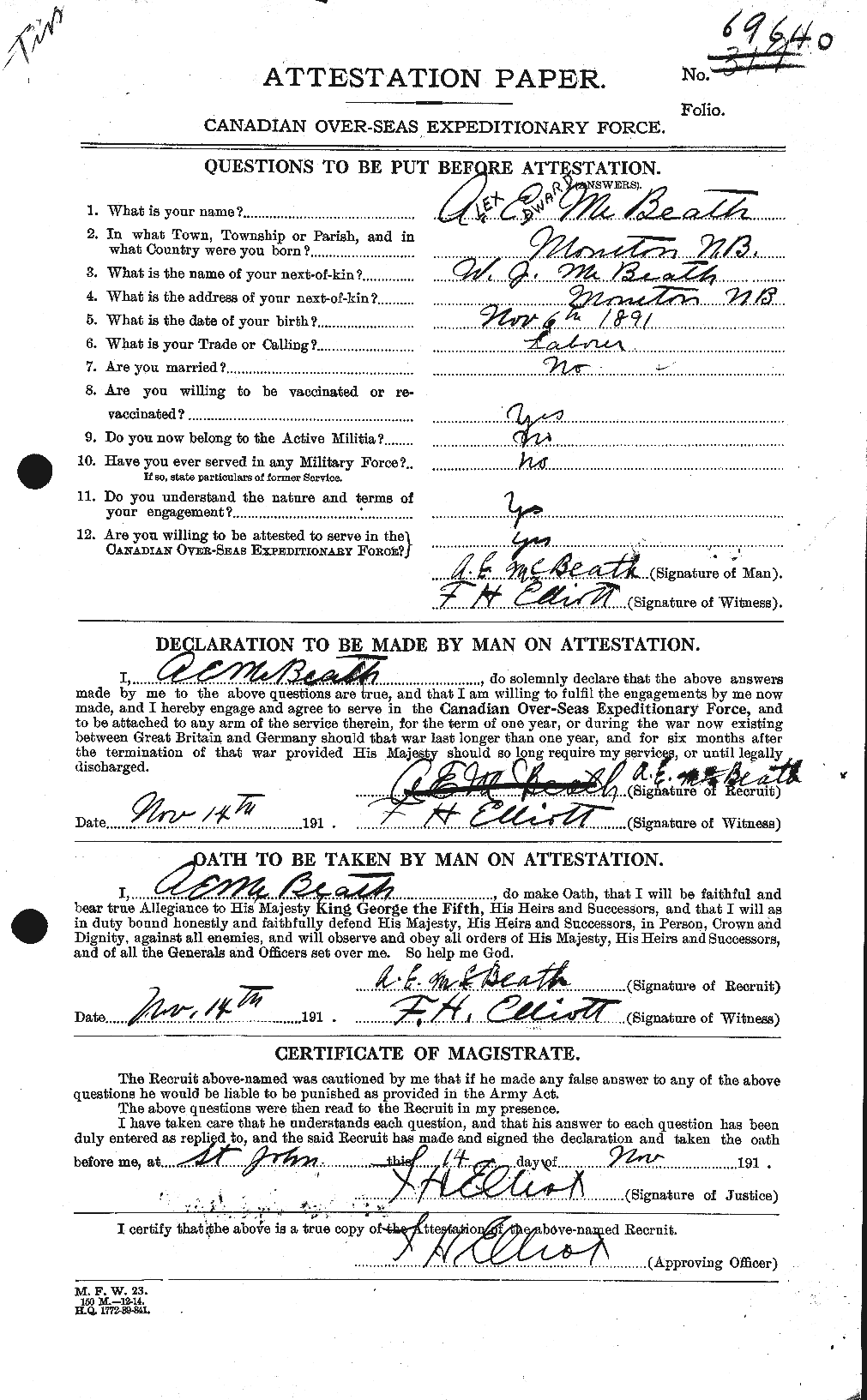 Personnel Records of the First World War - CEF 132394a