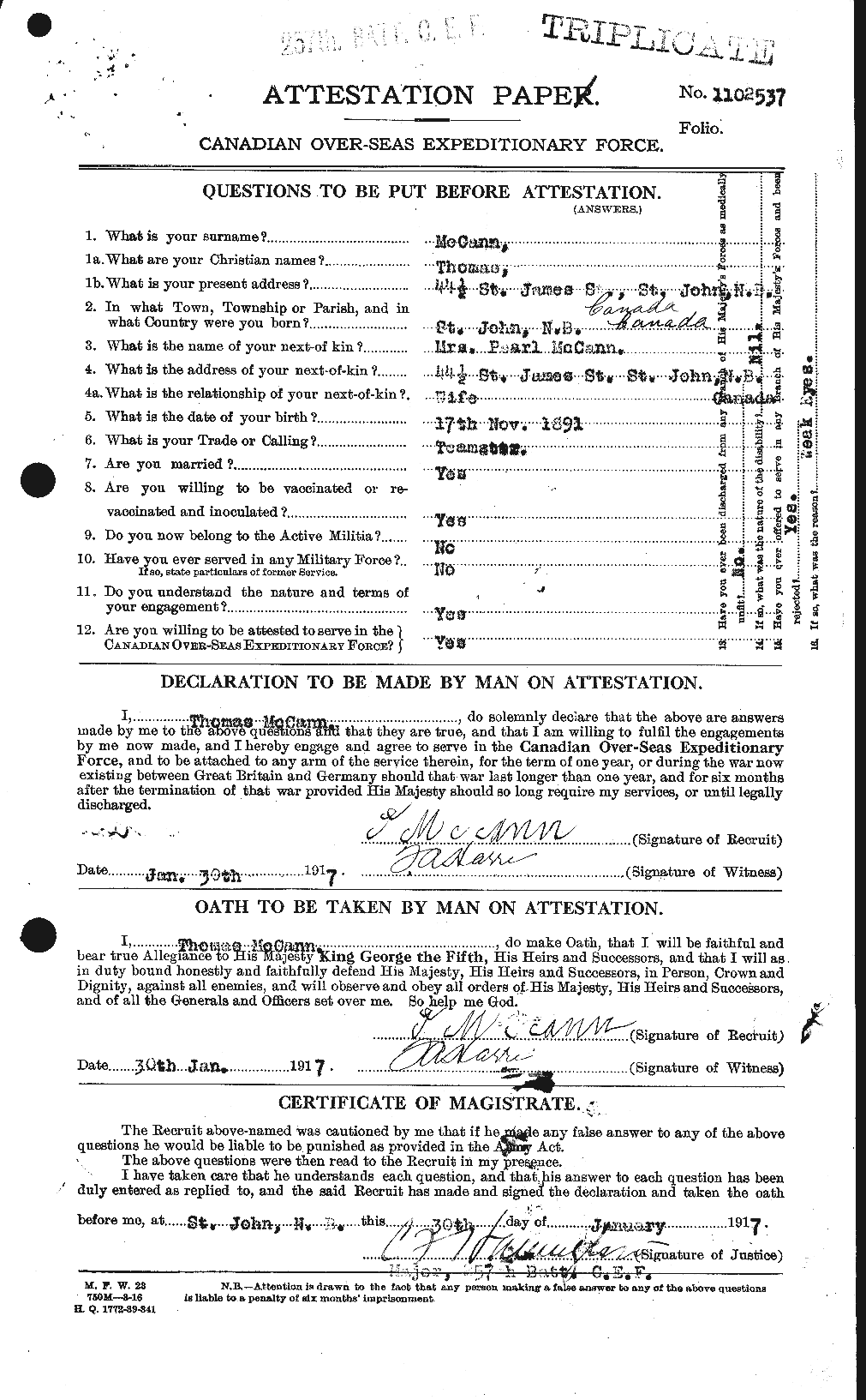 Personnel Records of the First World War - CEF 132671a