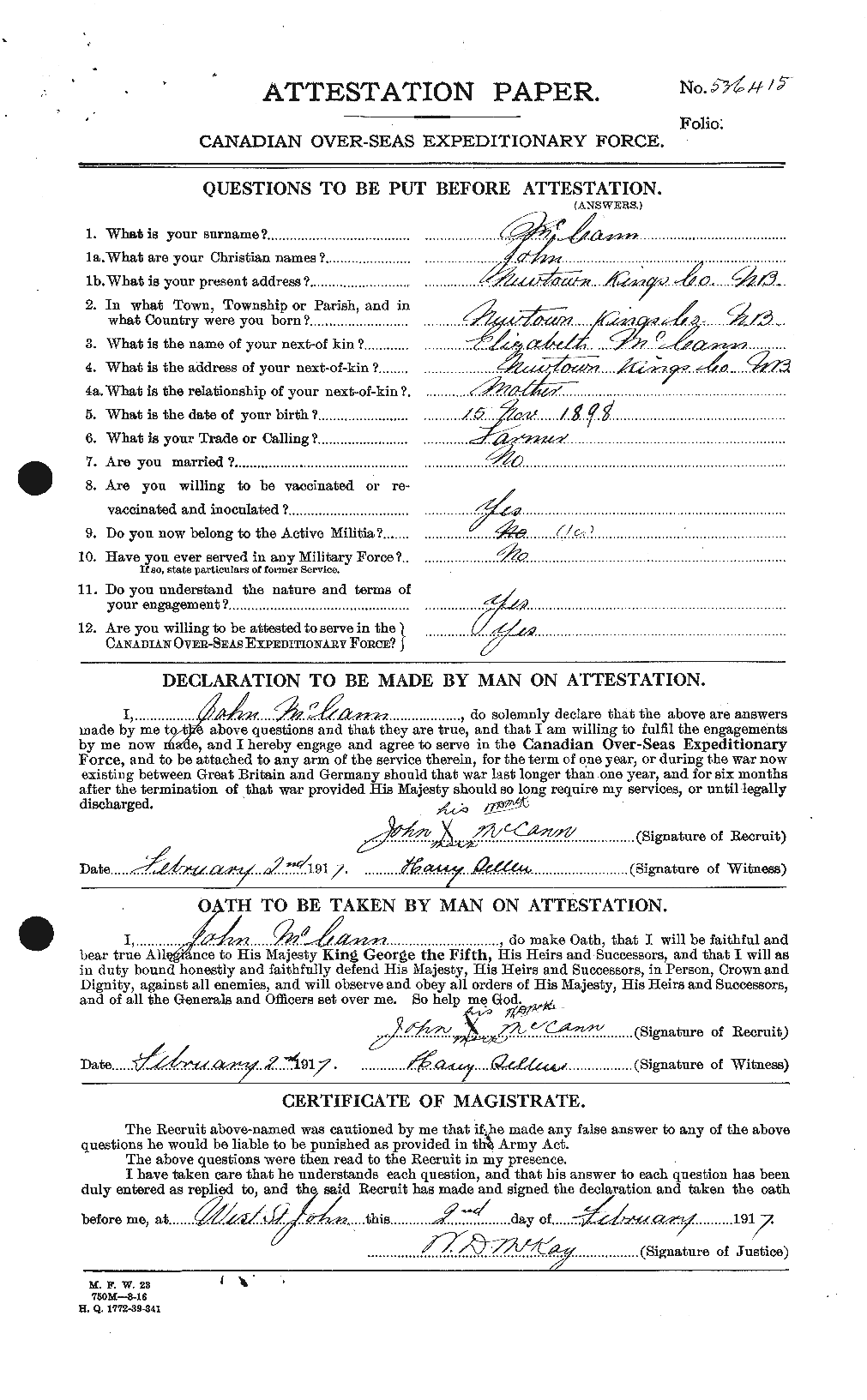 Personnel Records of the First World War - CEF 132726a