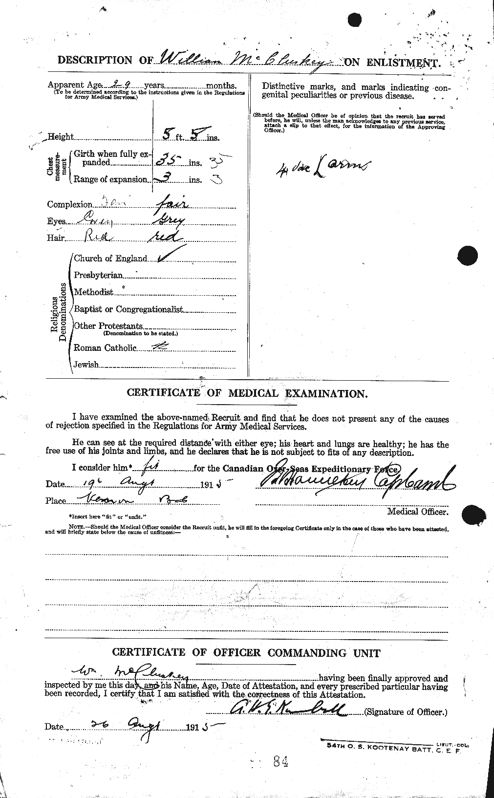 Personnel Records of the First World War - CEF 133469b
