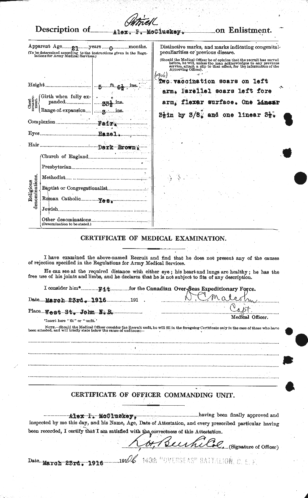 Personnel Records of the First World War - CEF 133475b