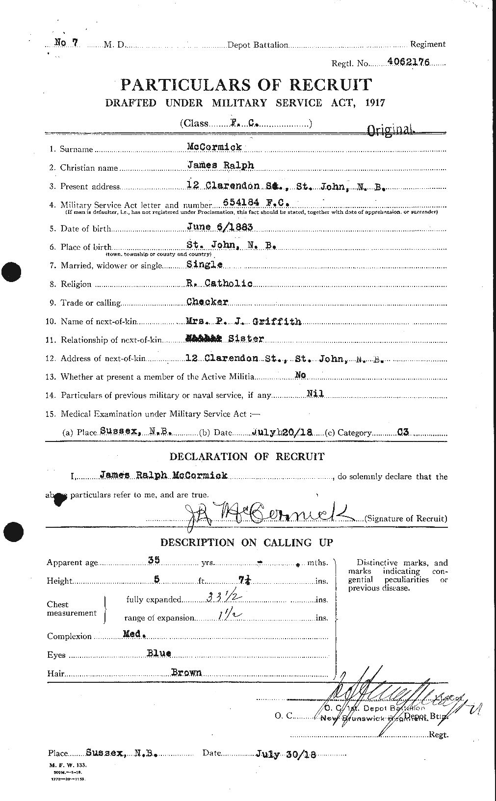 Personnel Records of the First World War - CEF 133712a