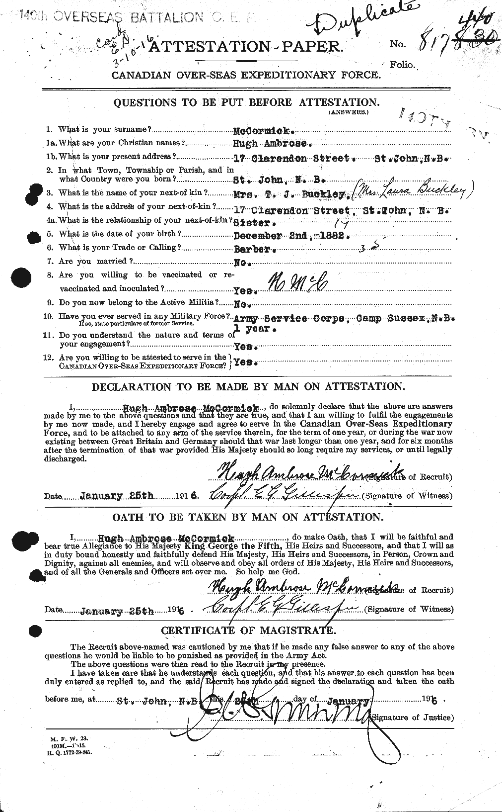Personnel Records of the First World War - CEF 133735a