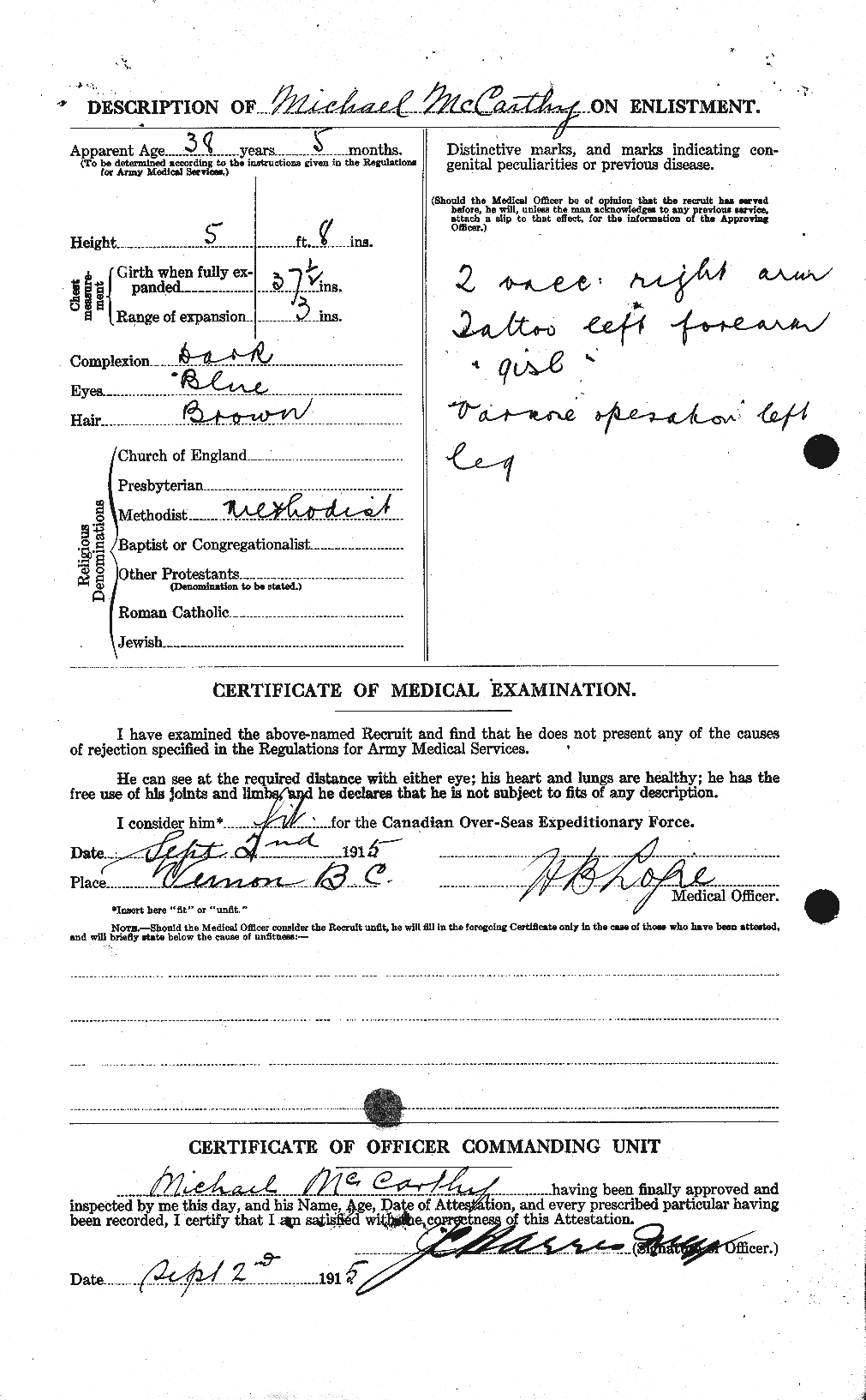 Personnel Records of the First World War - CEF 133885b