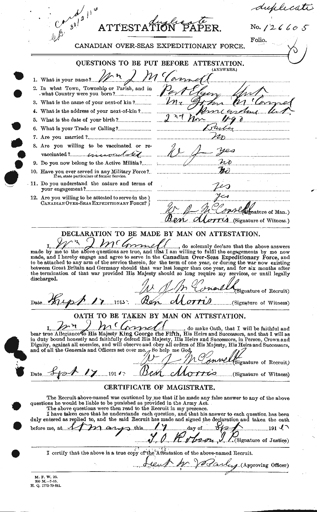 Personnel Records of the First World War - CEF 134228a