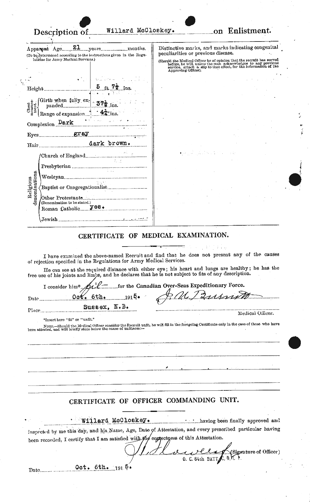 Personnel Records of the First World War - CEF 134340b