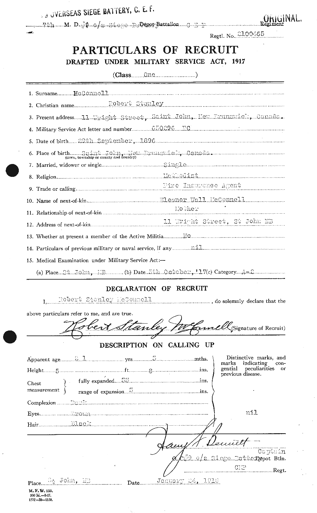 Personnel Records of the First World War - CEF 134391a