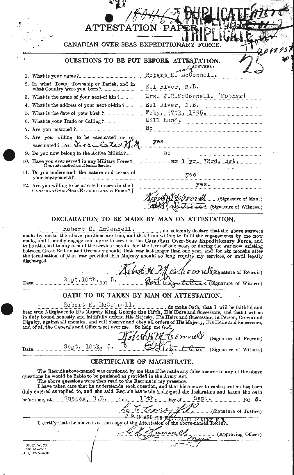 Personnel Records of the First World War - CEF 134394a