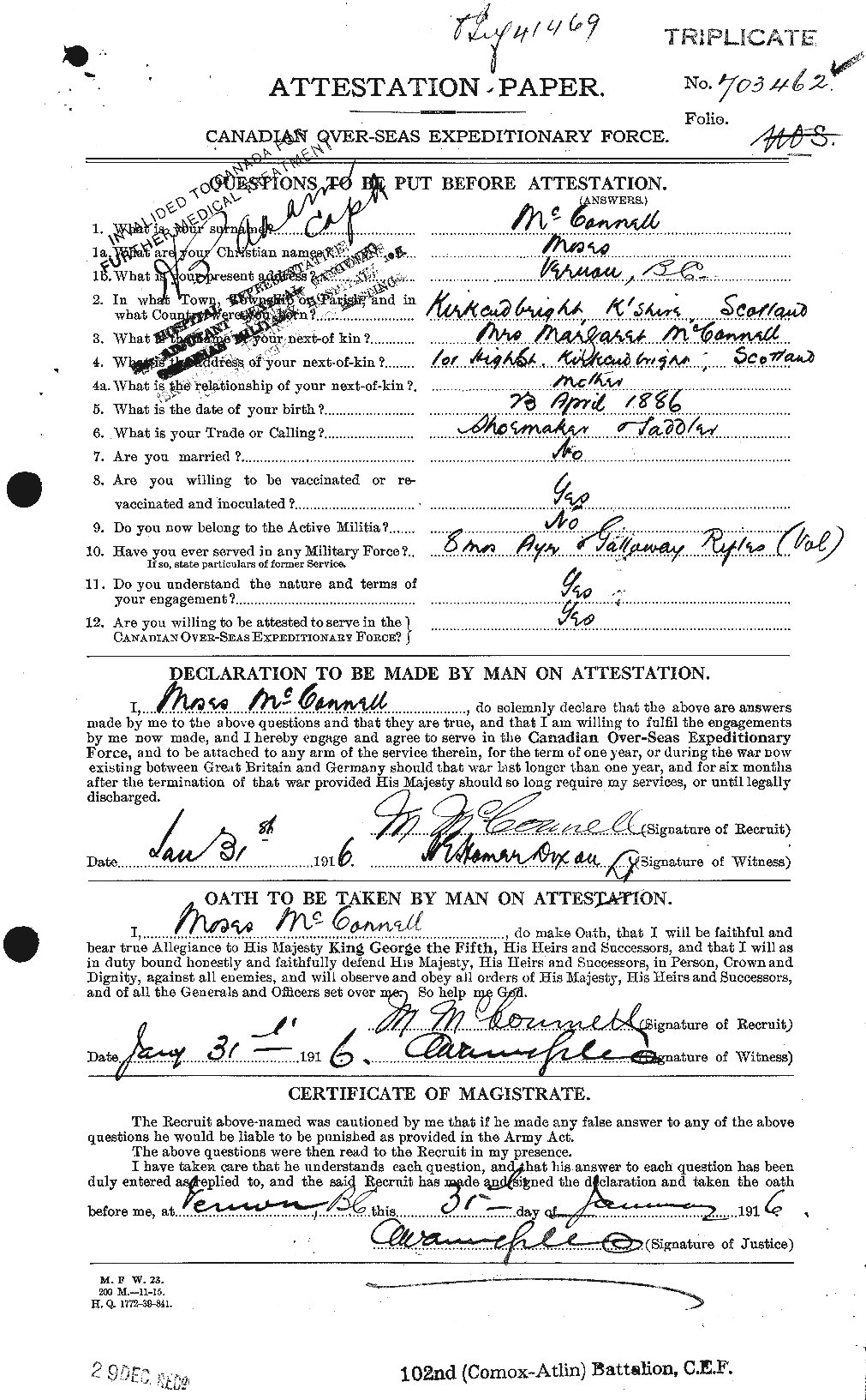 Personnel Records of the First World War - CEF 134411a