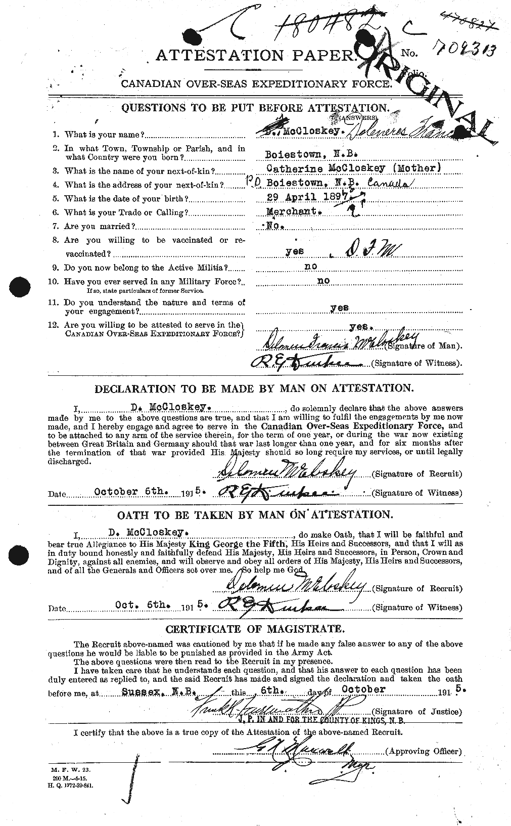 Personnel Records of the First World War - CEF 134634a
