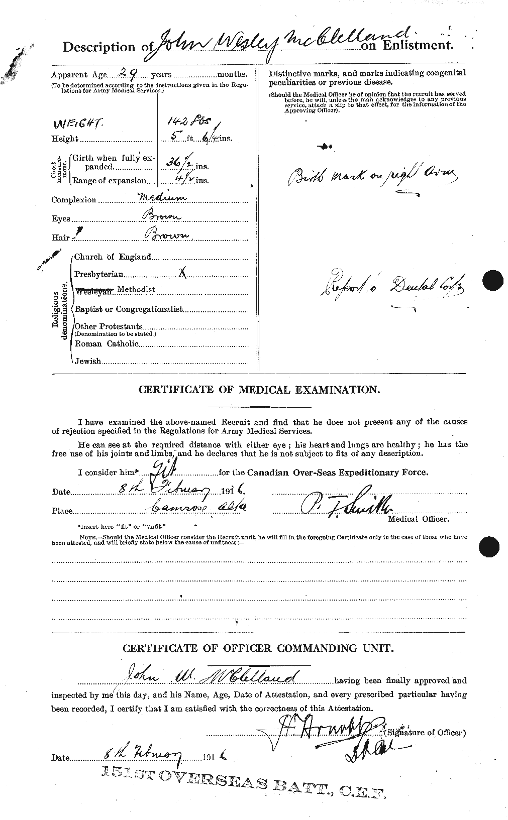 Personnel Records of the First World War - CEF 134776b