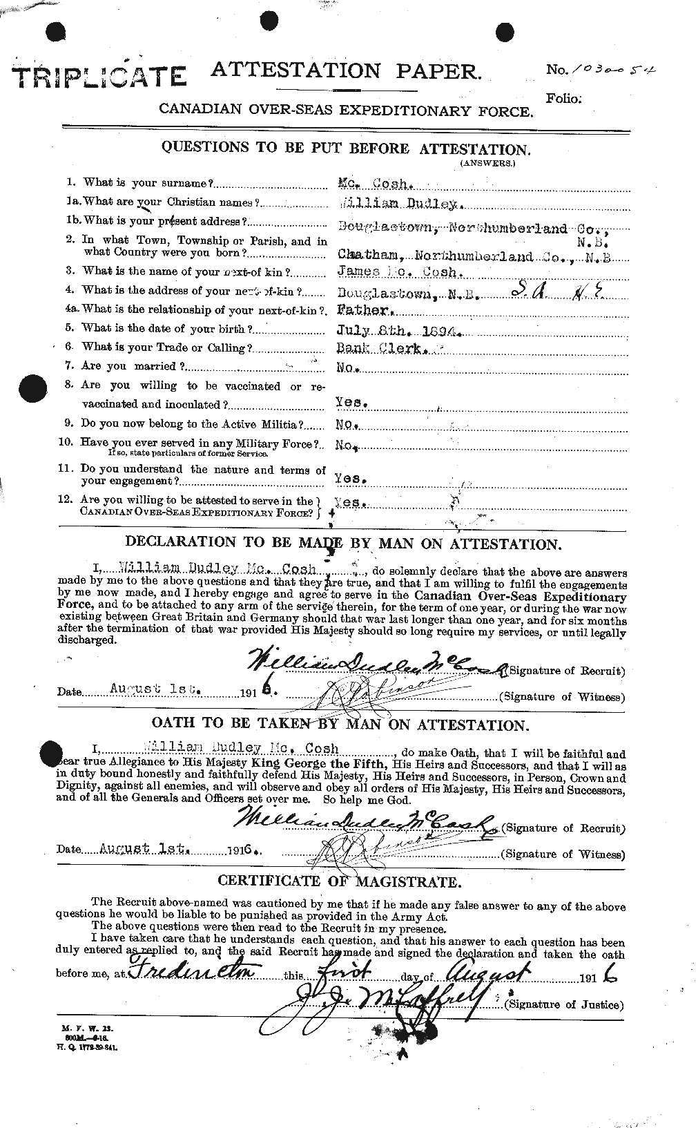 Personnel Records of the First World War - CEF 134999a