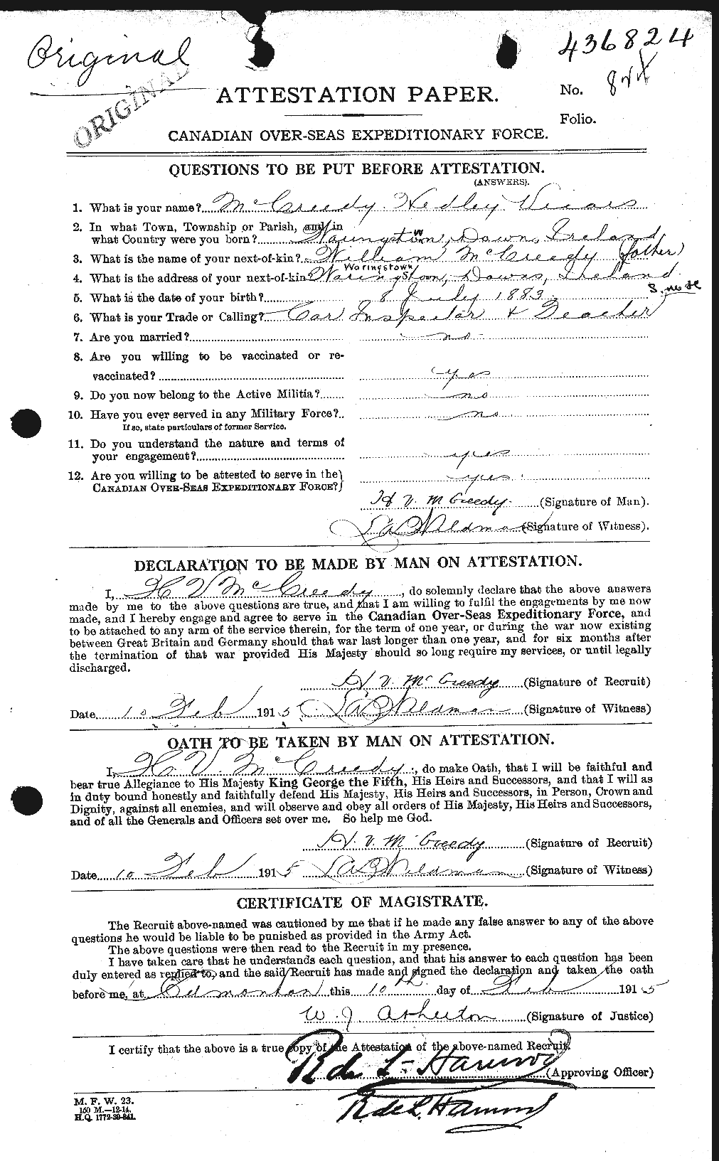 Personnel Records of the First World War - CEF 135969a