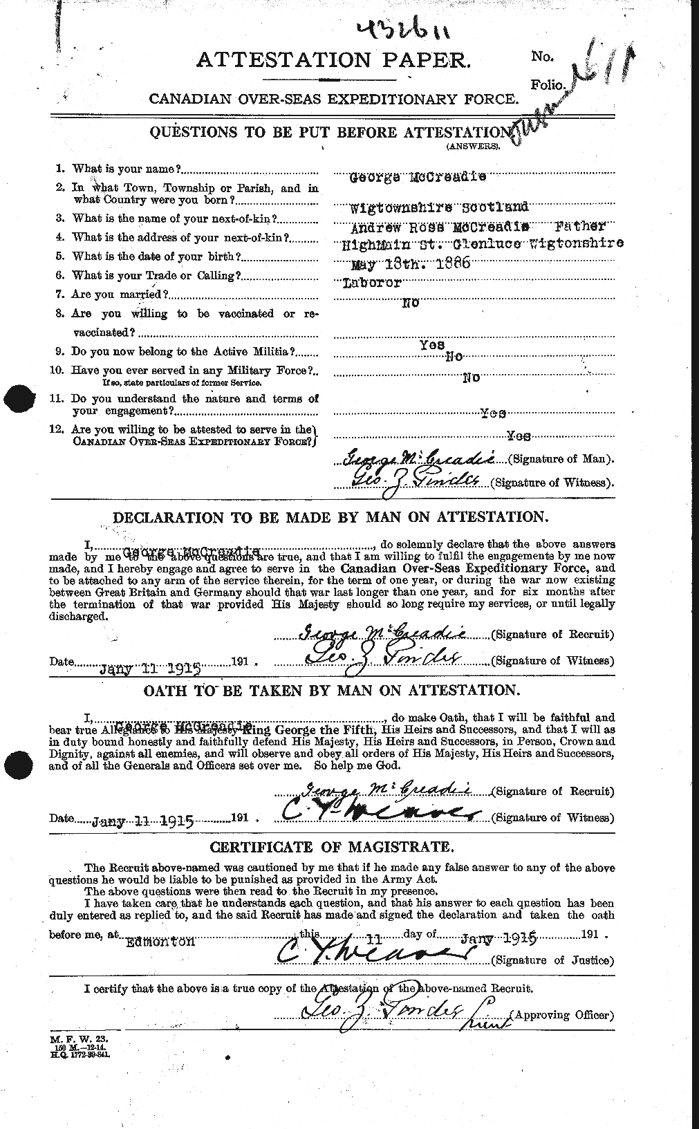 Personnel Records of the First World War - CEF 136055a