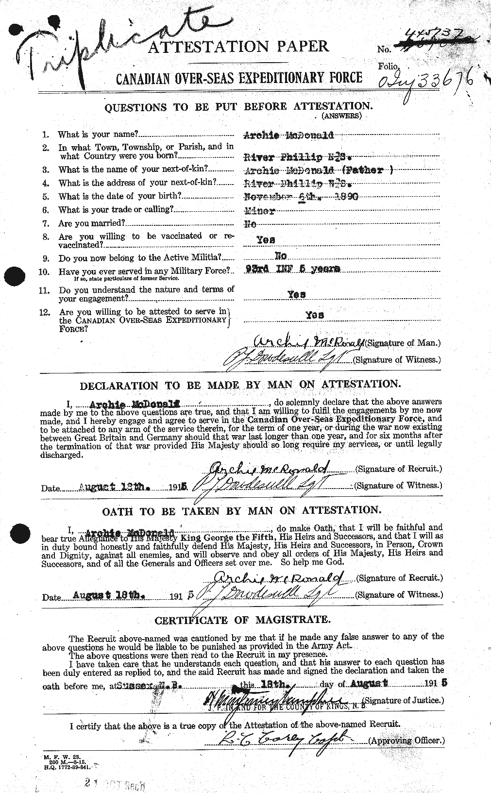 Personnel Records of the First World War - CEF 136599a