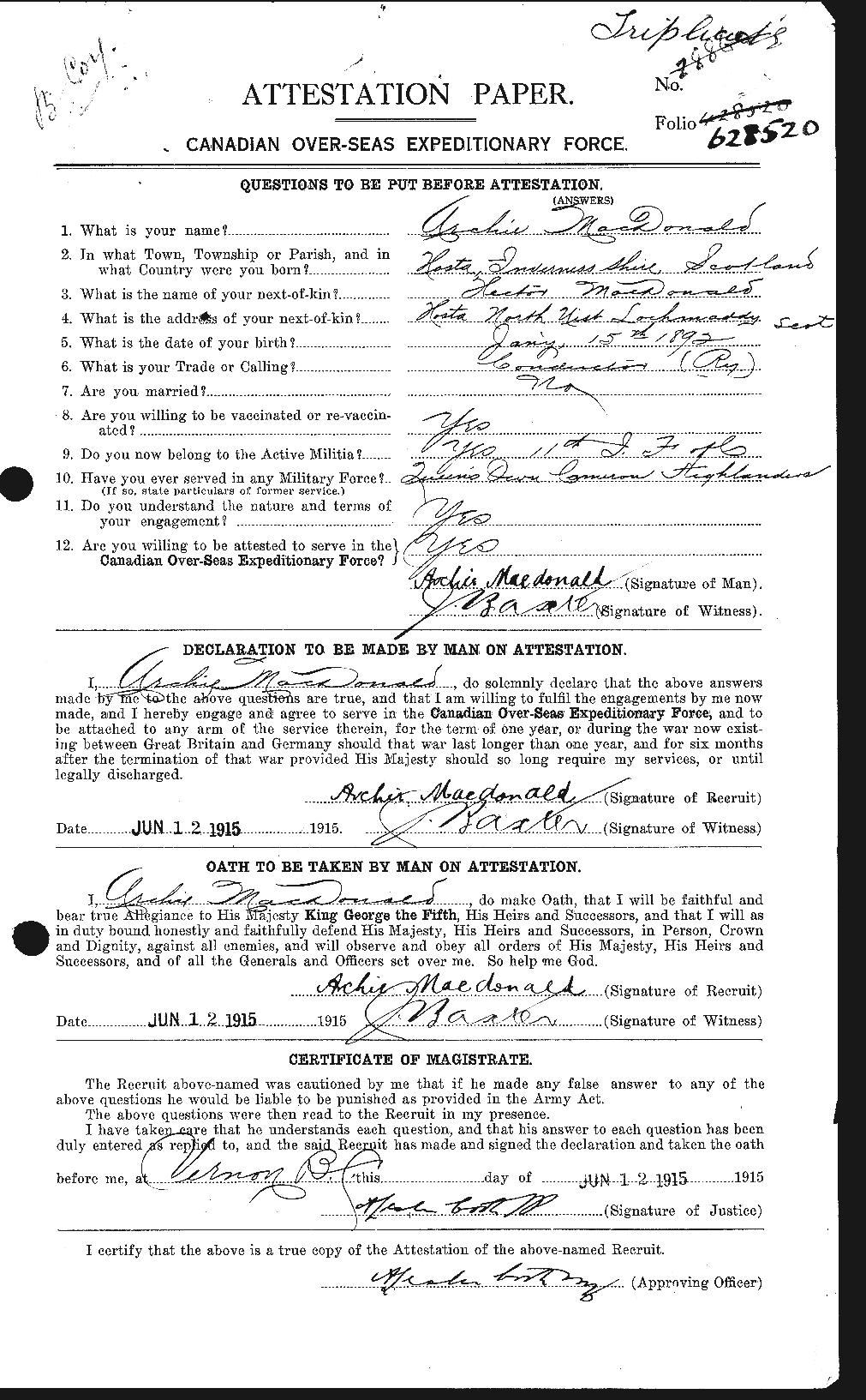 Personnel Records of the First World War - CEF 136602a
