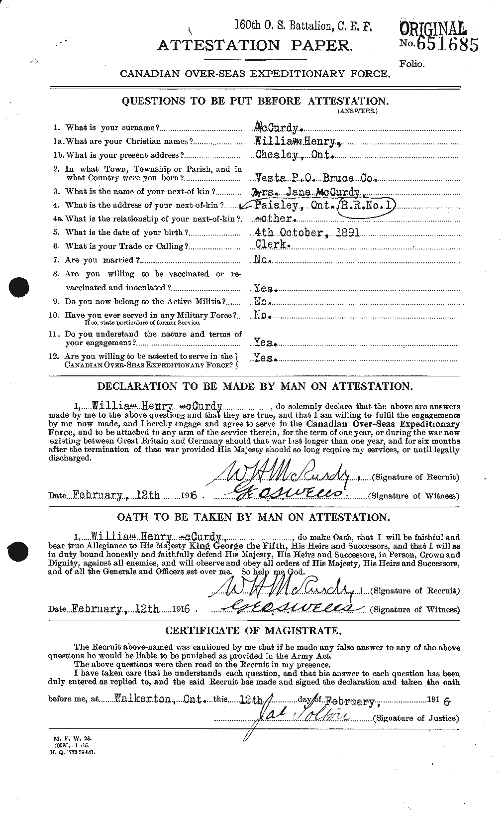 Personnel Records of the First World War - CEF 136683a