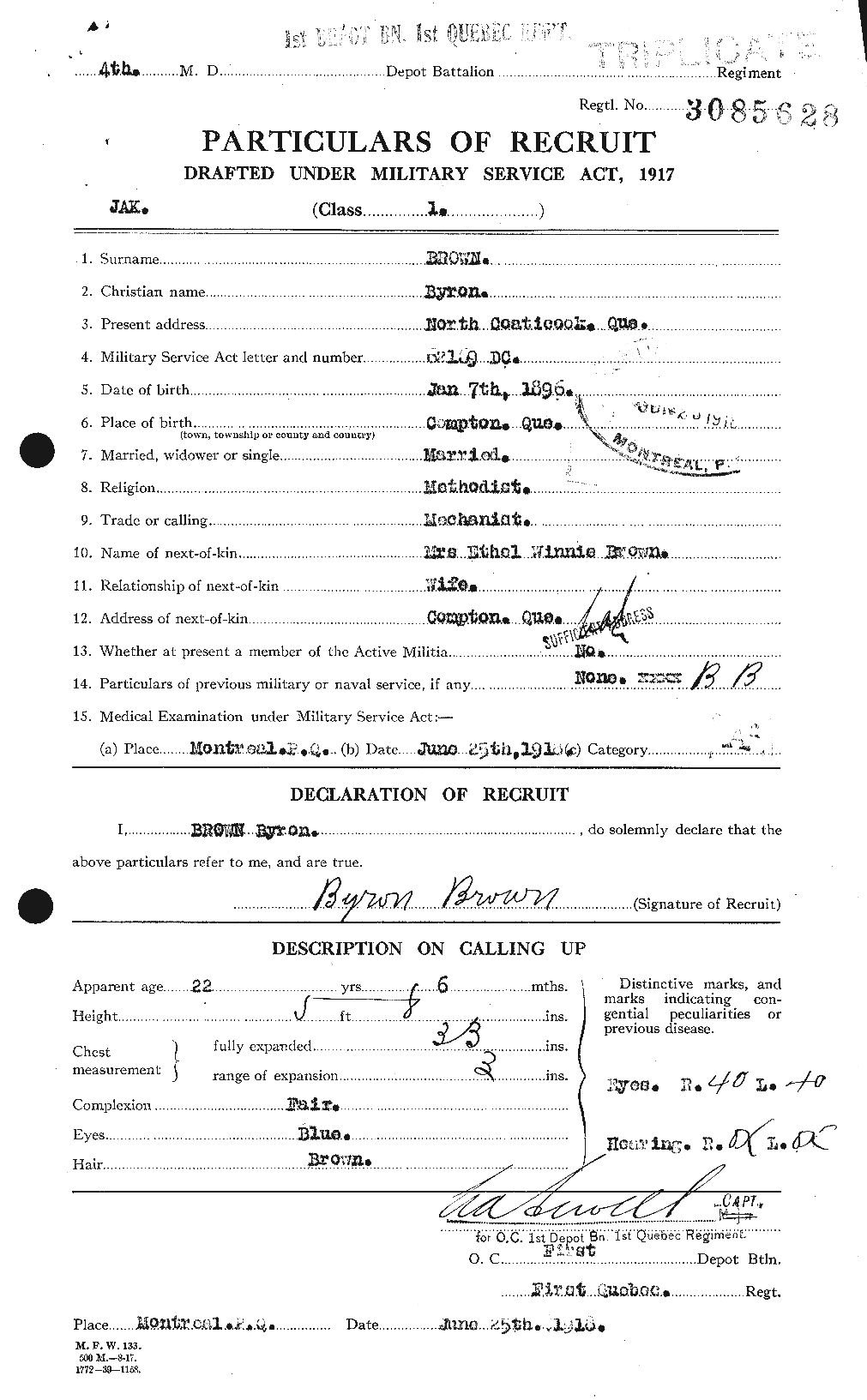 Personnel Records of the First World War - CEF 200248a