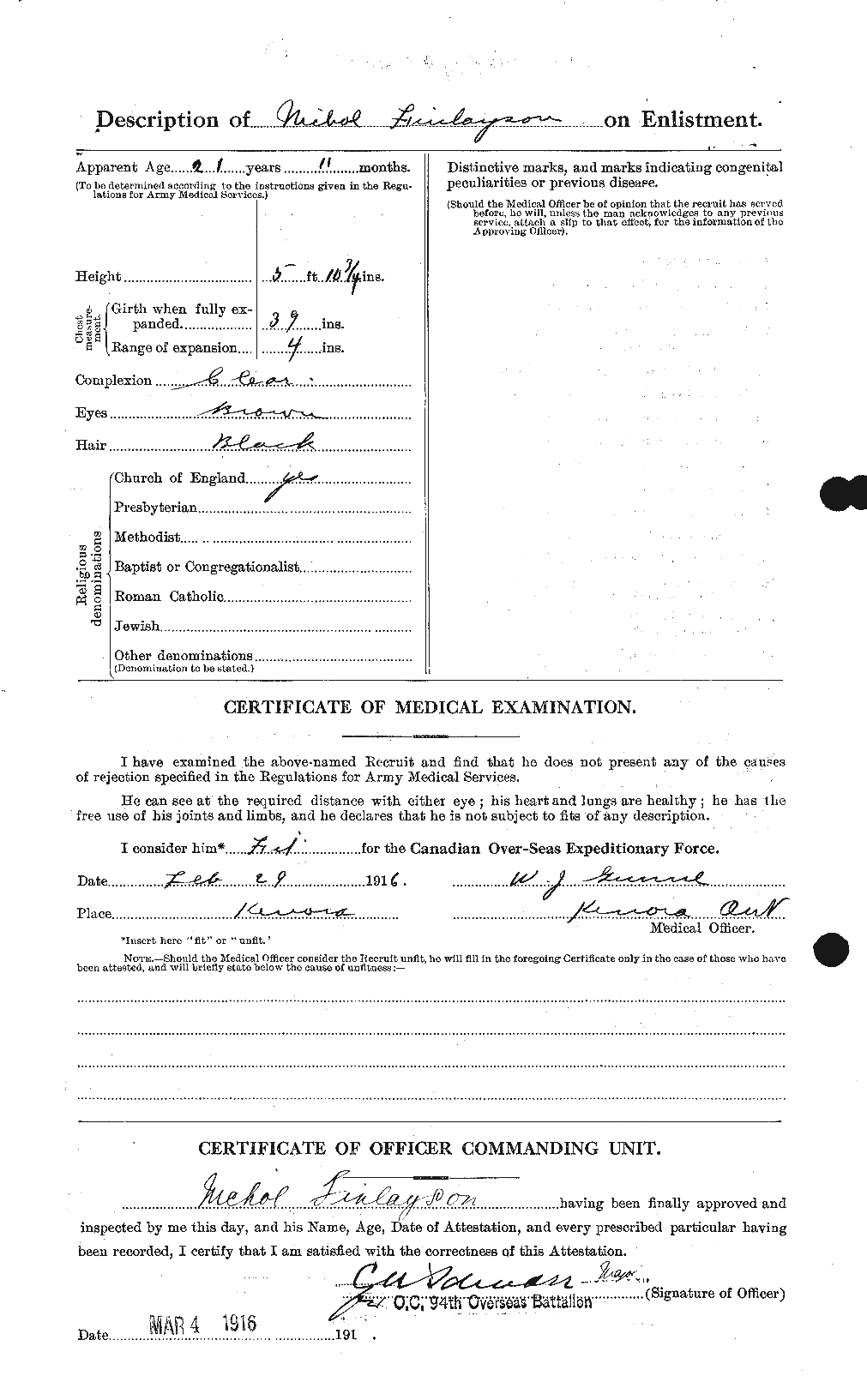 Personnel Records of the First World War - CEF 200298b