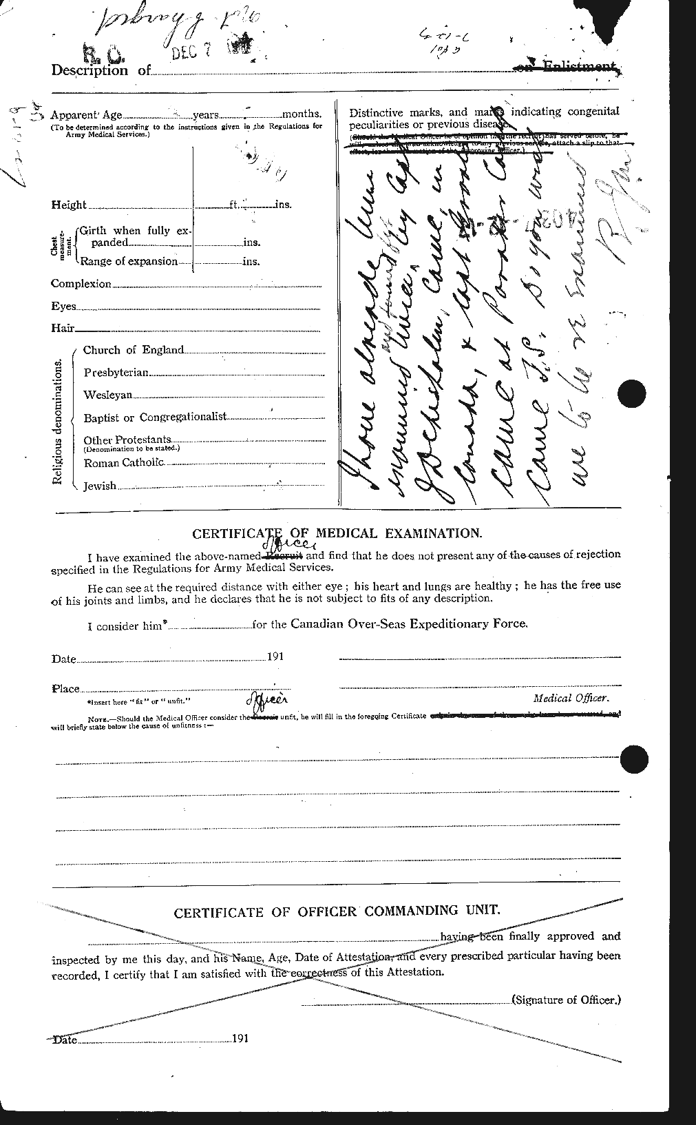Personnel Records of the First World War - CEF 200452b