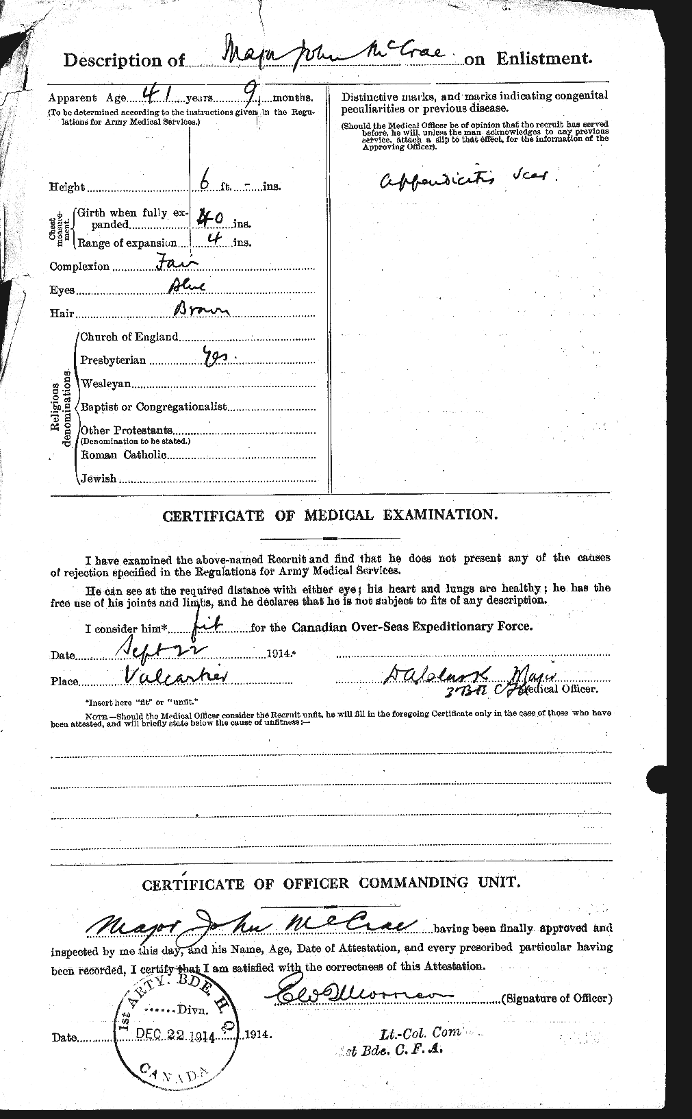 Personnel Records of the First World War - CEF 200489b