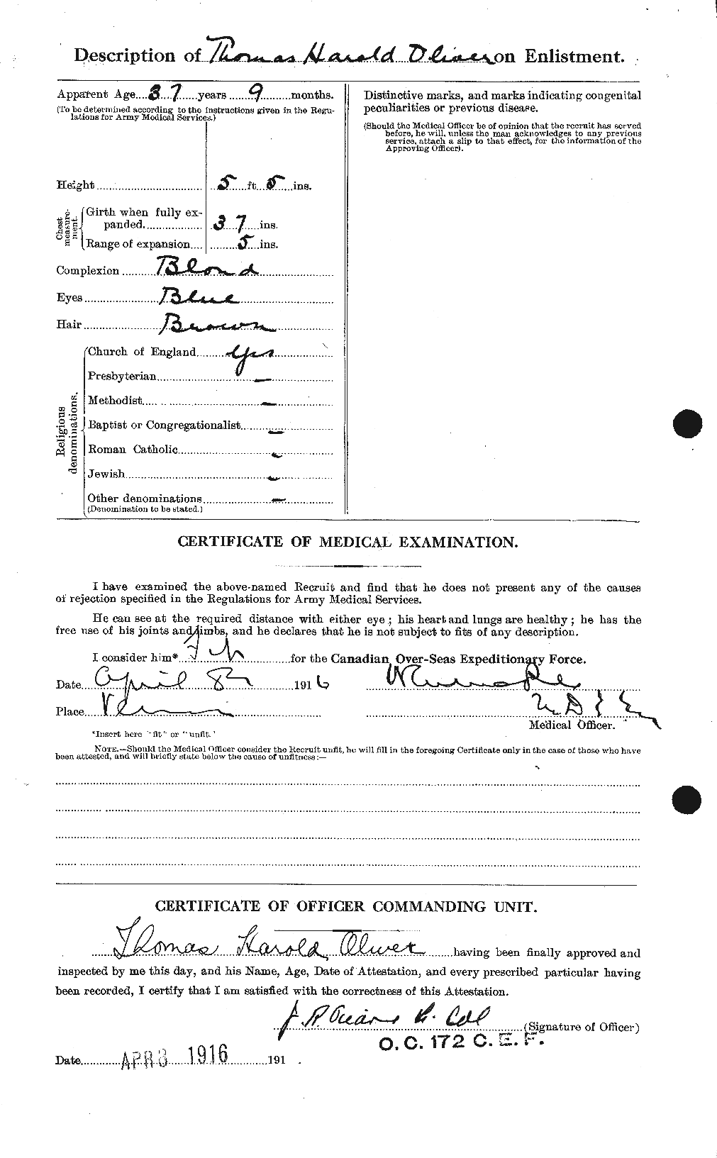 Personnel Records of the First World War - CEF 200523b