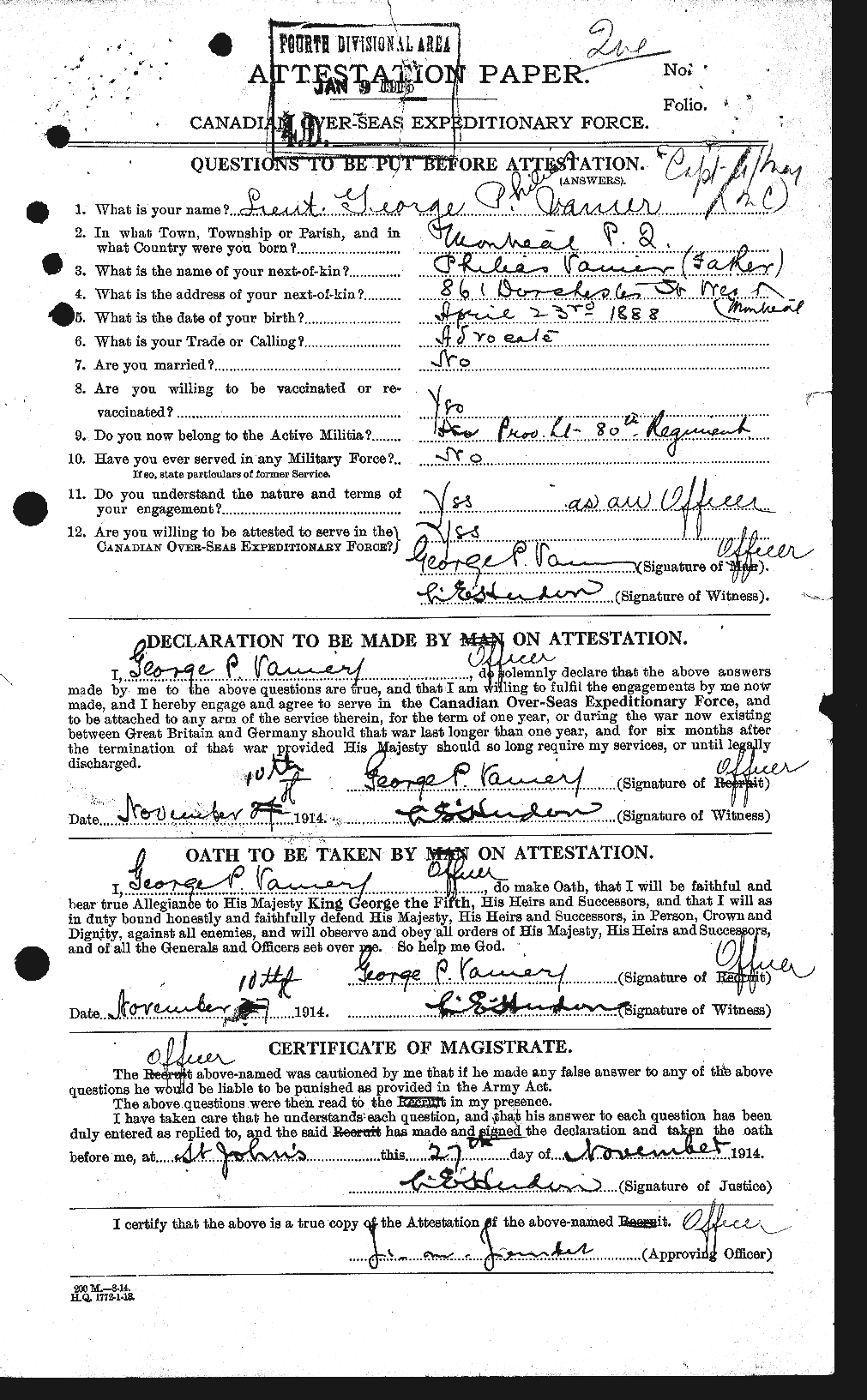 Personnel Records of the First World War - CEF 200676a