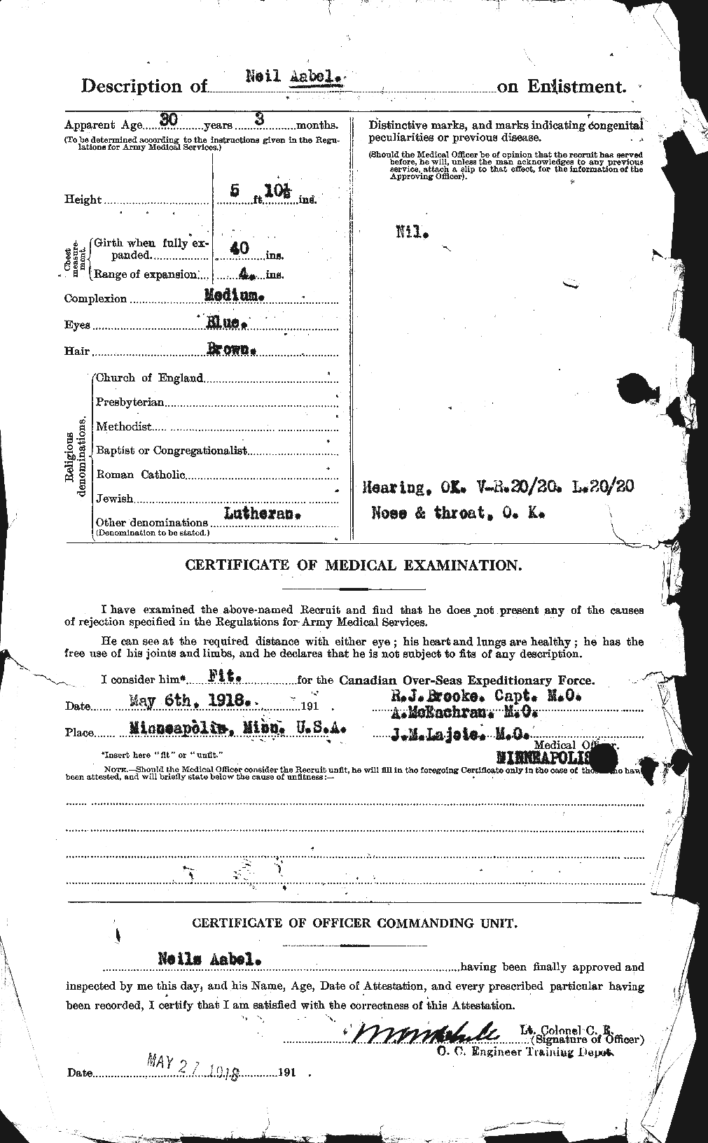 Personnel Records of the First World War - CEF 200733b
