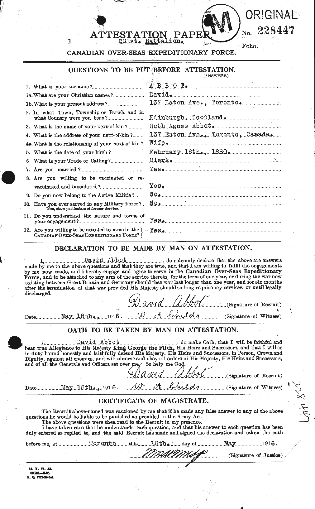 Personnel Records of the First World War - CEF 200797a