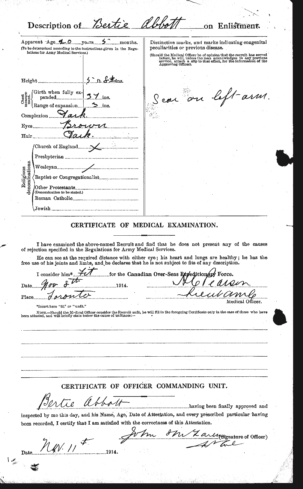 Personnel Records of the First World War - CEF 200821b