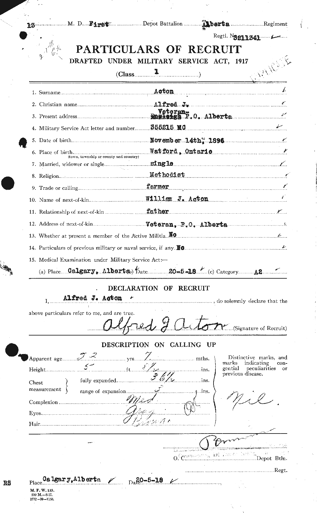 Personnel Records of the First World War - CEF 200890a
