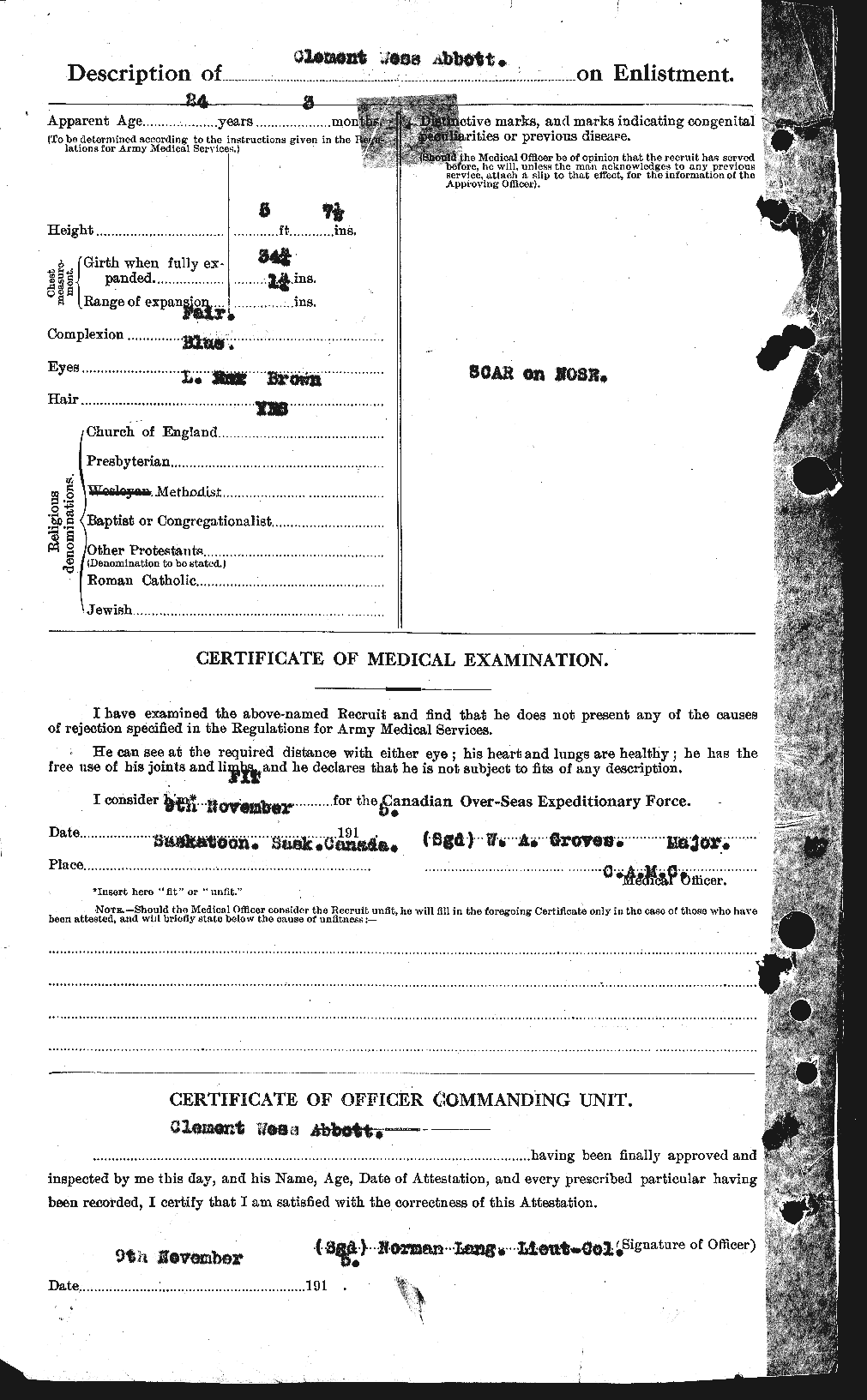 Personnel Records of the First World War - CEF 200896b